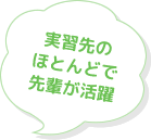 実習先のほとんどで先輩が活躍